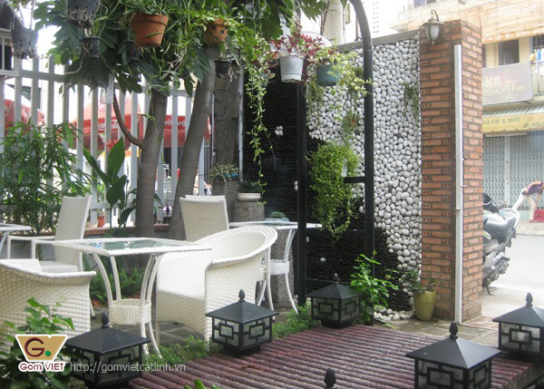 Gạch đá,gạch gốm-nhân tố chính tạo lên nét đẹp của cafe sân vườn 